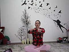 Yoga lesson with milf and friend in fetish setting