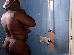 Ebony Babe Masturbates Solo In Bathroom