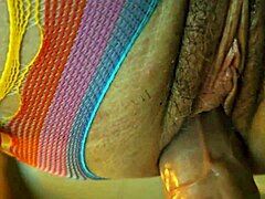 evening close up fuck n cum inside my hairy pussy with small tits and sexy lingerie orgasm