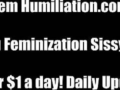 Experience the ultimate feminization with this sissy POV video