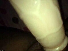 Play with sextoy and masturbate pussy with fake cock
