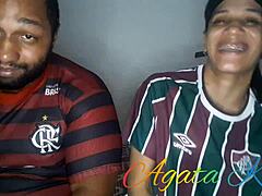 My latina teen 18+ says, 'Here my flamengo always wins!'