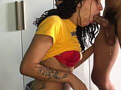 that hot brazilian girl gave me a super sloppy blowjob