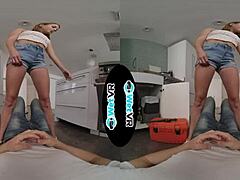 WetVR Lila Love Climbs on Handyman Dick in Wild VR Blowjob.