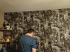 standing and wanking my cock in the open