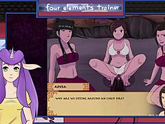 Hentai vtuber's steamy encounter with a sexy cartoon character