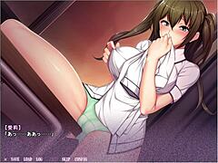 In the AV debut, Airi Kamiki starts with BLOWJOB and outdoor masturbation in anime hentai game