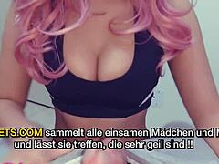 Chatting with this German teen on webcam, she's giving an amazing blowjob 😘