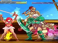 Queen Axe Hentai Gangbang in Rough Action