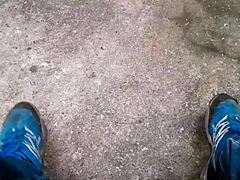 Gay Brazilian enjoys private moment in the woods.