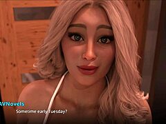 Teen fingering interrupted by milf tits.