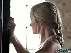 Fetish blonde babe gets cum all over in hardcore action!