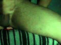 A young man enjoys anal play and self-pleasure with a dildo