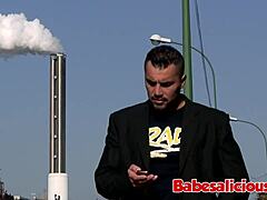 Perfect Babe Takes Huge Black Dildo Anal