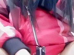 Teen Vietnamese girl pleasures herself with cucumber in live video