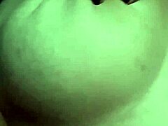 Bbw hotwife playing with her big boobs and inserting dildos in the pussy