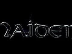 Cosplay babe masturbating with dildo on grass outdoors