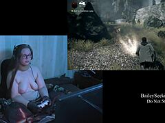 Naked Brunette with Big Natural Tits in Alan Wake Playthrough 10