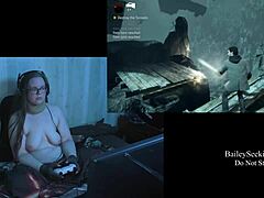 Naked Brunette with Big Natural Tits in Alan Wake Playthrough 10