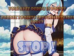 aqua tells you to jerk off to her assfucking instructions
