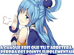 aqua tells you to jerk off to her assfucking instructions