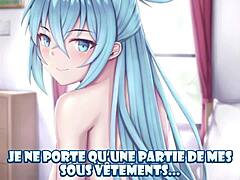 aqua tells you to jerk off to her assfucking instructions