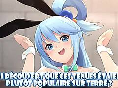 aqua tells you to jerk off to her assfucking instructions