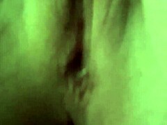 Horny redhead milf teases and rubs her fat pussy hard