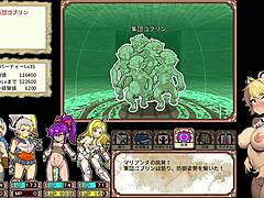 Anime Hentai Game with 4 Bitches in Dungeon Exploration
