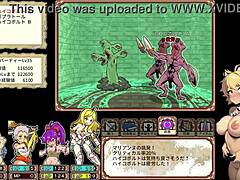 Anime Hentai Game with 4 Bitches in Dungeon Exploration