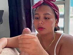 latina shows off big time at the door