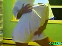 Webcam girl strips and teases in steamy amateur shower scene. Pure bathing fun unfolds.