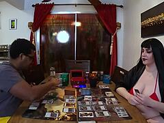 jane plays magic 8 on desk