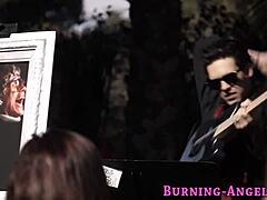 Emo goth alternative girl fucks and sucks cock hardcore in outdoor punk fetish scene