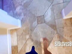 My stepsister shivers in the harsh winter while we fuck.