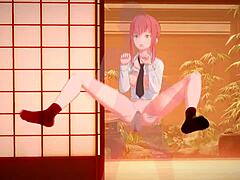 Miss makima moans during 3d hentai penetration