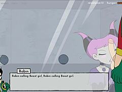 teen raven gives steamy handjob in 18titans anime