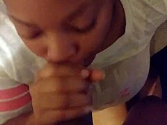 This amateur girl enjoys giving me a blowjob