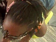 sexy slim girl sucking dick on office chair 😍