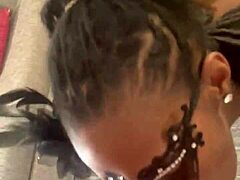 sexy slim girl sucking dick on office chair 😍