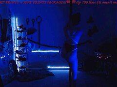 alexa kitten performs pole dancing in three different outfits during her solo clothed routine