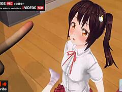 uncensored japanese hentai anime handjob and blowjob, asmr with earphones recommended! 🎧