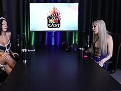 Kyra Sheer Red's first anal scene with a dwarf actor in lingerie.