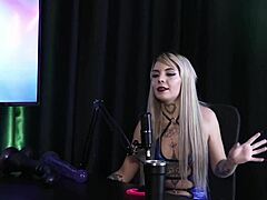 Kyra Sheer Red's first anal scene with a dwarf actor in lingerie.