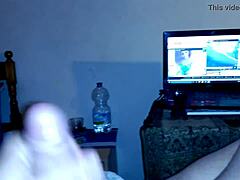 Colombian friend playing on cam alone with big toy
