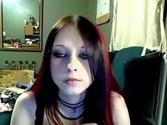 Liz Vicious's steamy solo performance with a large pink dildo
