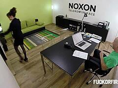 Teeny slut fucks her boss hard hoping not to get fired