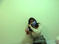 asian babe with huge natural tits rides in cowgirl for cumshot