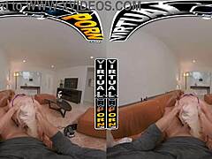 Busty blonde stepmom Brittany Andrews riding cock POV