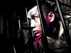 Two lesbian sluts invite asian guy to drill pussy